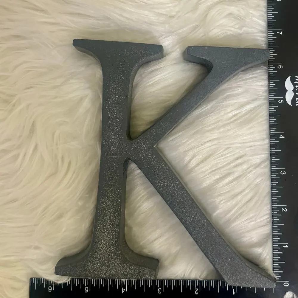 Restoration Hardware RH Metal Letter K Room Wall Shelf Decor Industrial Serif